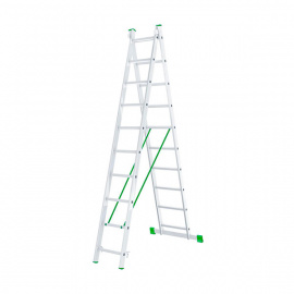 Лестница двухсекционная Высота 2х10 алюминиевая 4.47 м