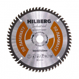 Диск пильный Hilberg Industrial HL180 по ламинату 60 зубьев 180х20 мм