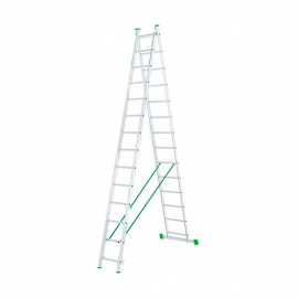 Лестница двухсекционная Высота 2х17 алюминиевая 8.59 м