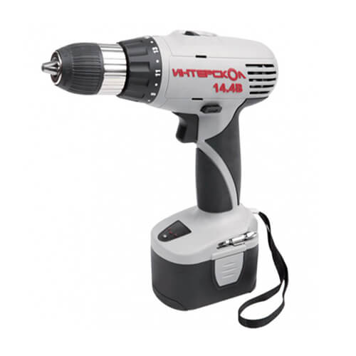 Дрель-шуруповерт аккумуляторная Интерскол ДА-13/14,4ЭР, 14.4 В, 2 Ач
