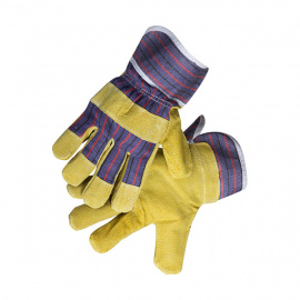 Перчатки рабочие Stayer Master комбинированные кожаные из спилка с тиснением XL