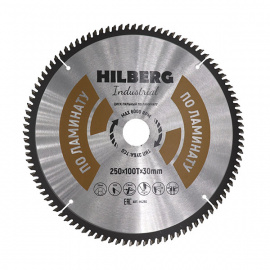 Диск пильный Hilberg Industrial HL250 по ламинату 100 зубьев 250х30 мм