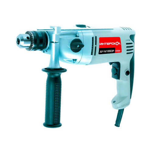 Дрель ударная Интерскол ДУ-16/1000ЭР, 1000 Вт
