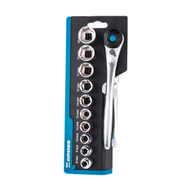 Головки торцевые в наборе Gross 3/8", 12 предметов