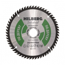Диск пильный Hilberg Industrial HW202 по дереву 60 зубьев 200х30 мм