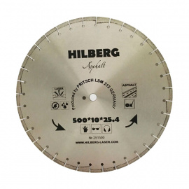 Диск алмазный Hilberg Laser по асфальту, сегментный 500 мм