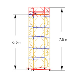 Вышка-тура строительная ВСП-250 1.6х1.6 м высота 7.5 м