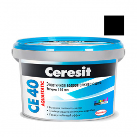 Затирка Ceresit CE 40 Aquastatic, эластичная, цвет графит N16, 2 кг