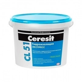 Гидроизоляция Ceresit CL 51 обмазочная 15 кг