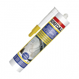 Герметик силиконовый Soudal нейтральный санитарный, белый 280 мл