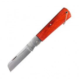 Нож складной Sparta прямое лезвие с деревянной ручкой 200 мм
