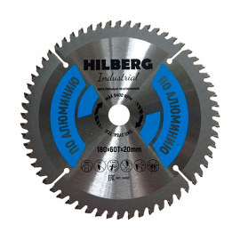 Диск пильный Hilberg Industrial HA180 по алюминию 60 зубьев 180х20 мм