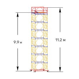 Вышка-тура строительная ВСП-250 2х2 м высота 11.2 м