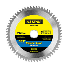 Диск пильный Stayer Expert по дереву 60 зубьев 250х32 мм