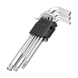 Ключи шестигранные в наборе Matrix удлиненные с шариком HEX 1.5-10 мм, 9 шт