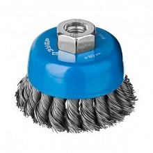 Щетка чашечная для УШМ Зубр Профессионал плетеная стальная проволока 80 мм