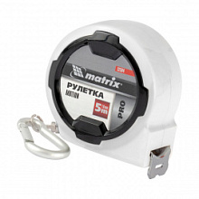 Рулетка измерительная Matrix Pro Motion с карабином-держателем 5 м