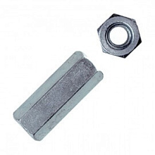 Гайка соединительная Omax DIN6334 оцинкованная M6