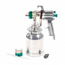 Краскораспылитель пневматический Stels AS 702 НP с нижним бачком V=1.0 л + сопла диаметром 1.8 и 2.0 мм