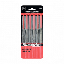 Надфили в наборе Matrix с обрезиненными рукоятками 160х4 мм, 6 предметов