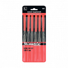 Надфили в наборе Matrix с пластиковыми рукоятками 180х5 мм, 6предметов