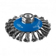 Щетка коническая для УШМ Зубр Профессионал плетеная проволока 100 мм