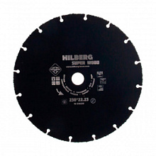 Диск с вальфрамно-карбитной крошкой Hilberg Super Wood многофункциональный 230 мм