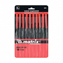 Надфили в наборе Matrix с пластиковыми рукоятками 180х5 мм, 10 предметов