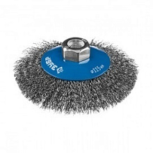 Щетка коническая для УШМ Зубр Профессионал витая проволока 115 мм