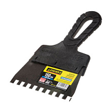 Шпатель зубчатый StayerProFlat нержавеющее полотно зуб 8х8 мм, 150 мм