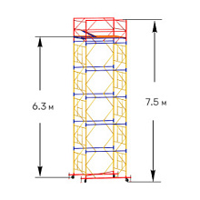 Вышка тура строительная ВСП-250 1.6х2 м высота 7.5 м