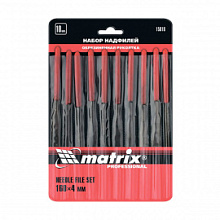 Надфили в наборе Matrix с обрезиненными рукоятками 160х4 мм, 10 предметов