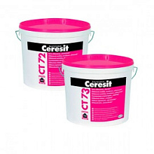 Штукатурка декоративная Ceresit CT 73 силикатная, "короед" 2,0 мм, 25 кг