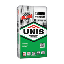 Штукатурка цементная Юнис Силин фасадный водо и морозостойкая 25 кг