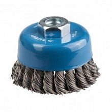 Щетка чашечная для УШМ Зубр Профессионал усиленная, плетеная проволока 80 мм