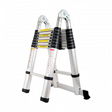 Лестница телескопическая Alumet DTLH 2.5 двухсторонняя 8 ступеней, 5 м