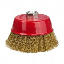 Щетка чашечная для УШМ Stayer Professional латунированная проволока 75 мм