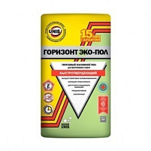 Ровнитель для пола Unis Горизонт эко-пол гипсовый быстротвердеющий 20 кг