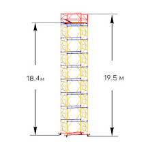 Вышка тура строительная ВСП-250 1.6х2 м высота 19.5 м