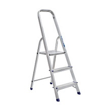 Стремянка алюминиевая Алюмет АМ703, 3 ступени 0,6 м