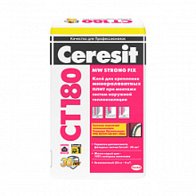 Клей для минераловатных плит Ceresit CT 180 паропроницаемый 25 кг