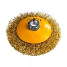 Щетка коническая для УШМ Stayer Professional латунированная проволока 115 мм