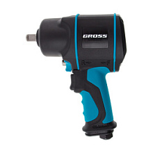 Гайковёрт пневматический Gross ударный G1285, 1/2", 1220 Нм, 6500 об/мин, композитный