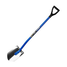 Лопата штыковая Зубр Профессионал из нержавеющей стали, стальной черенок, пластиковая ручка