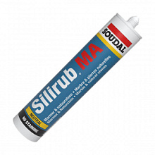 Герметик силиконовый Soudal Silirub МА однокомпонентный для мрамора, серый 310 мл