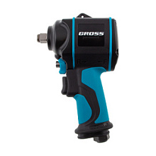 Гайковёрт пневматический Gross ударный G985K2, 1/2", 610 Нм 9000 об/мин, с набором 17 предметов