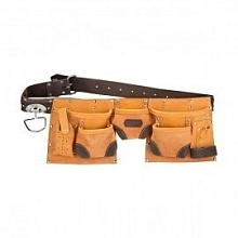 Пояс монтажника Kraftool натуральная кожа 9 карманов